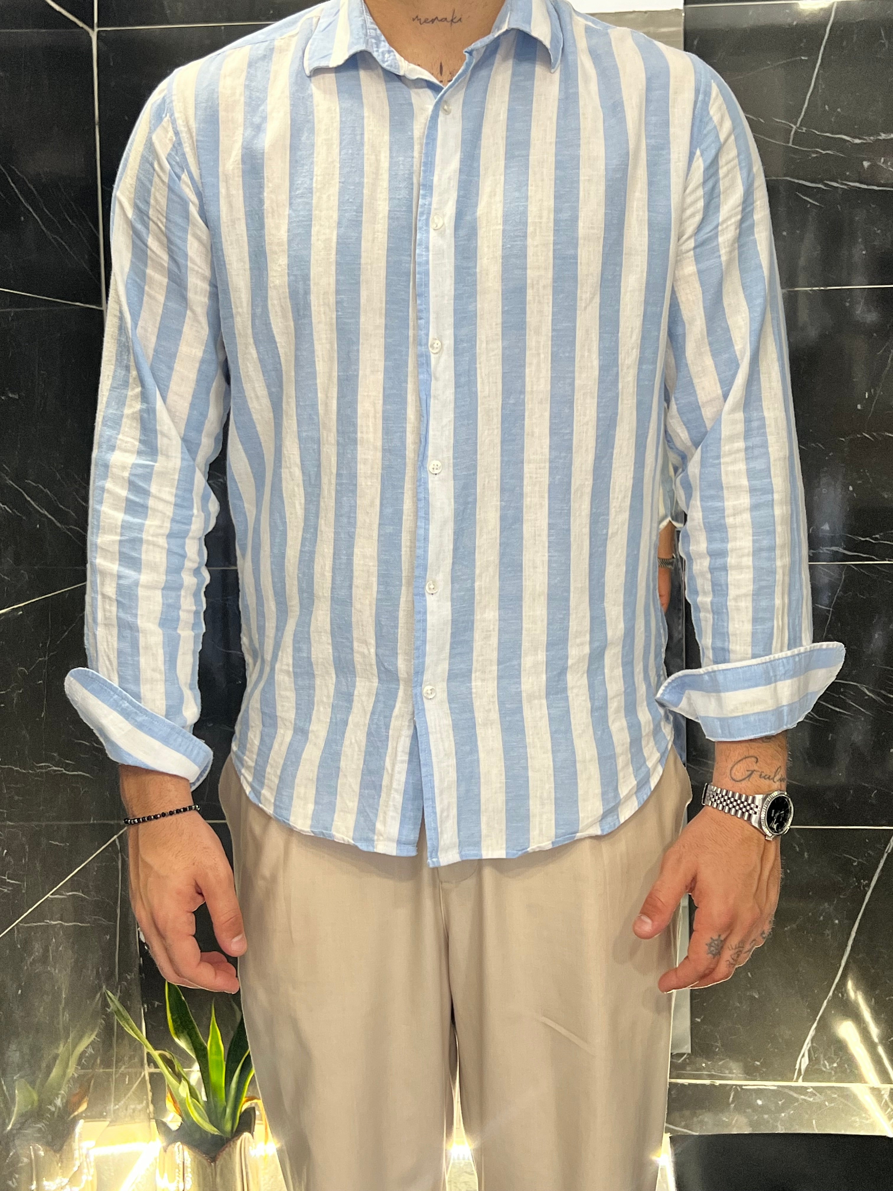 Camicia a Righe Lino •vari colori•