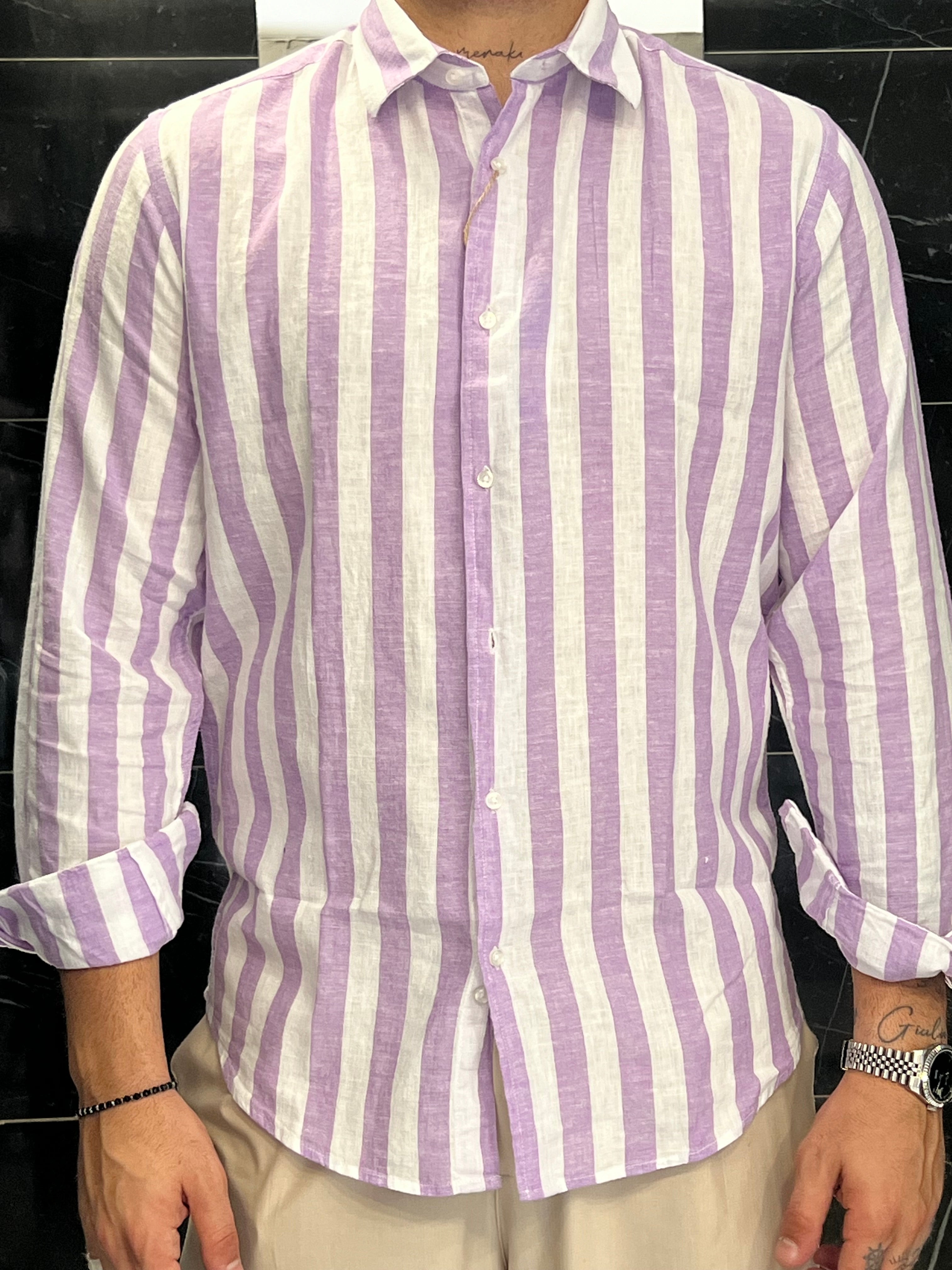 Camicia a Righe Lino •vari colori•